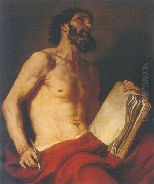 Saint John The Evangelist Oil Painting by Johann Carl Loth