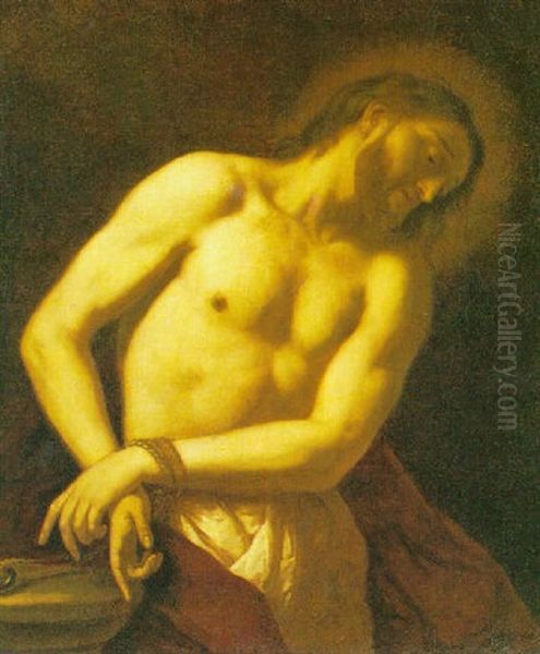 Cristo Alla Colonna Oil Painting by Johann Carl Loth