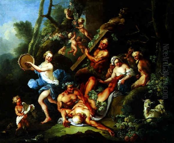 Bacchanale Oil Painting by Johann Carl Loth