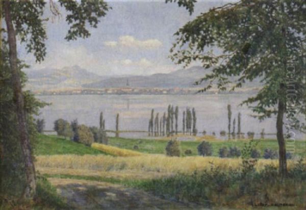 Sommerlandschaft Am Bodensee Oil Painting by Heinrich Lotter