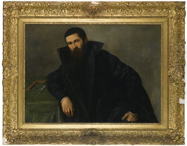 Portrait Of An Architect Oil Painting by Lorenzo Lotto