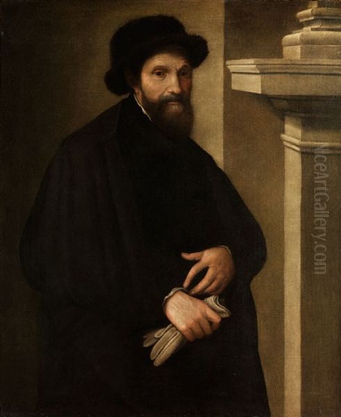 Portrait Des Michelangelo Buornarotti Oil Painting by Lorenzo Lotto