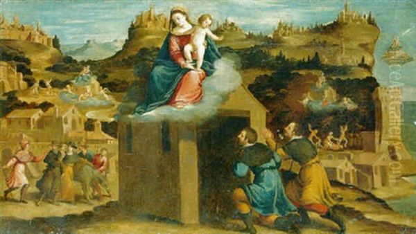 The Madonna Of Loreto Oil Painting by Lorenzo Lotto