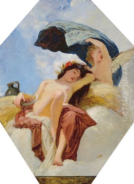 Allegory Of The Summer (summer) Oil Painting by Karoly Lotz