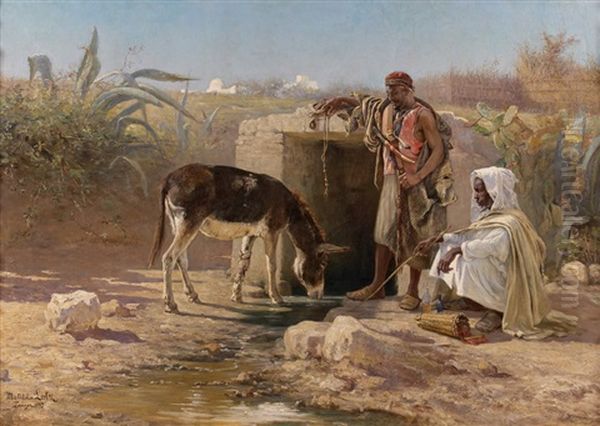 L'oued A Tanger Oil Painting by Matilda Lotz