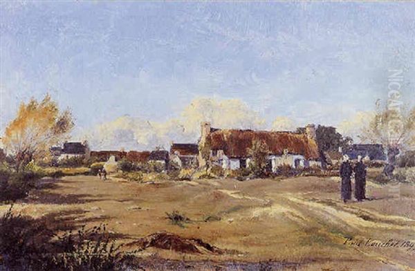 Paysage D'escoublac Pres Du Pouliguen Oil Painting by Paul Francois Louchet