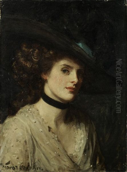 Portrait Of A Lady Oil Painting by William Mouat Loudan