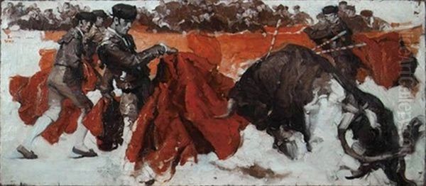 Bullfight (illus. For Cosmopolitan) Oil Painting by Walt Louderback