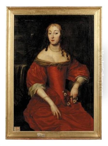 Portrait Of A Lady Oil Painting by  Louise Hollandine Princess of Palatine