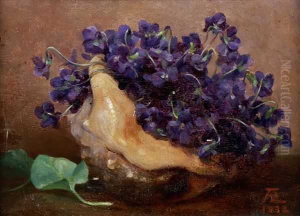 Buzio Com Violetas Oil Painting by Arthur Loureiro