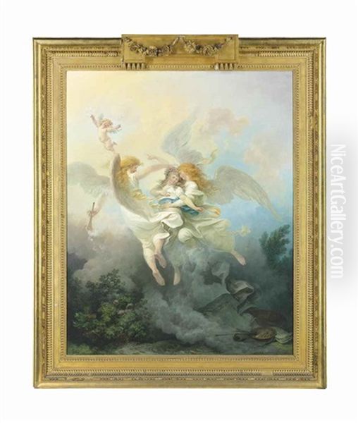 An Artist's Soul Borne Up To Heaven Oil Painting by Philip James de Loutherbourg