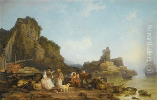 A Sea Port In The Levant, Morning Oil Painting by Philip James de Loutherbourg