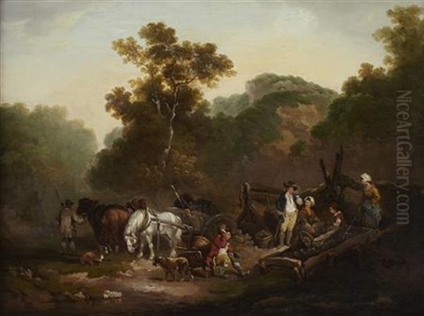 The Quarry Men Oil Painting by Philip James de Loutherbourg