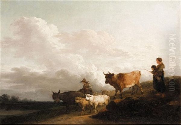 Tending The Herd by Philip James de Loutherbourg