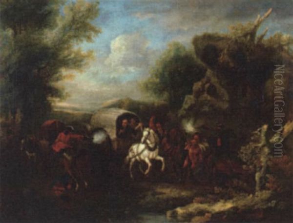 The Ambush-revenue Agents Oil Painting by Philip James de Loutherbourg