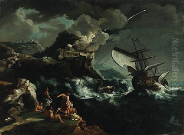 Jonah And The Whale Oil Painting by Philip James de Loutherbourg