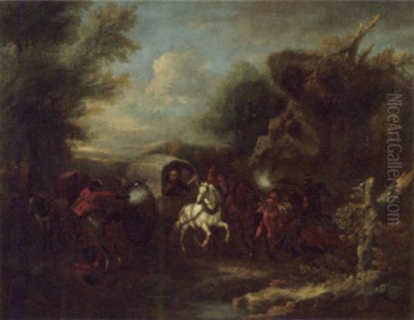 The Ambush - Revenue Agents Oil Painting by Philip James de Loutherbourg