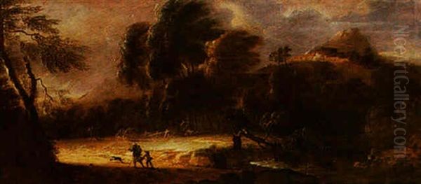 Paysage Sous L'orage Oil Painting by Philip James de Loutherbourg