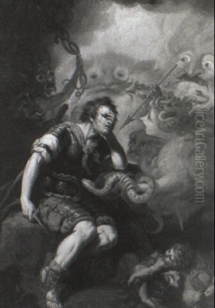 A Warrior Tormented By Remorse Oil Painting by Philip James de Loutherbourg