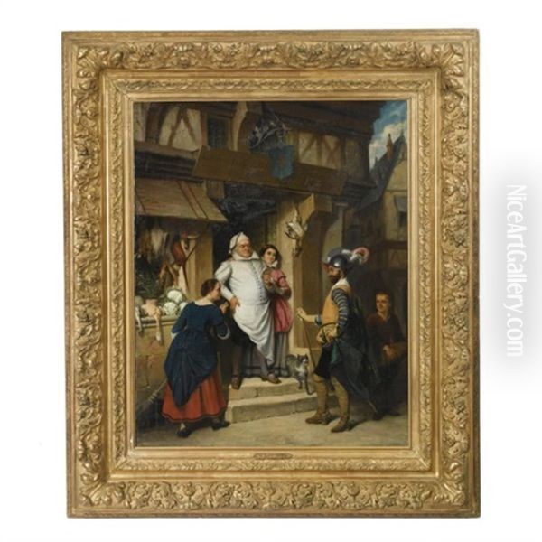 Le Billet De Logement Oil Painting by Jean-Baptiste Victor Loutrel