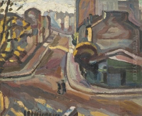 Porte Du Pre-saint-gervais - Ou Rue D'haxo Oil Painting by Maurice Albert Loutreuil