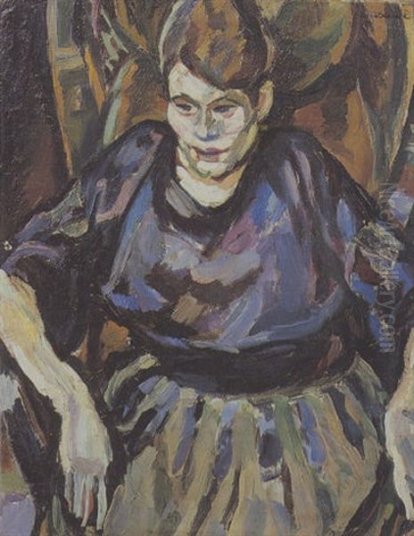 Femme Au Fauteuil Oil Painting by Maurice Albert Loutreuil