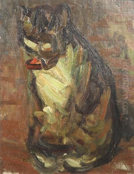 Le Chat Oil Painting by Maurice Louvrier