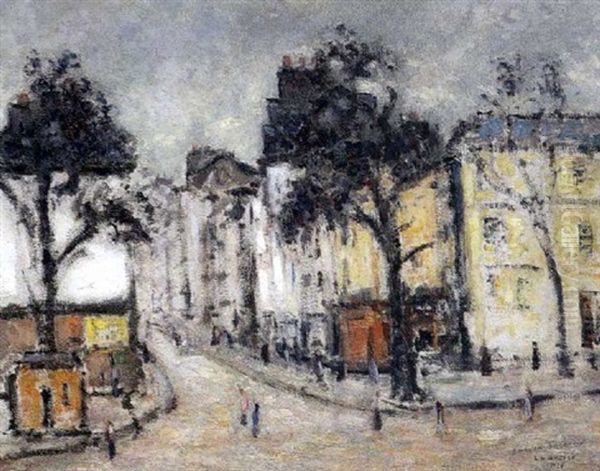 La Place Saint-hilaire, Apres-midi De Septembre Oil Painting by Maurice Louvrier