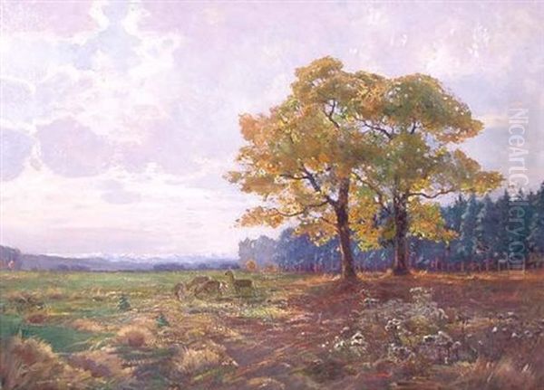 Eichen Am Waldesrand by Edmond Louyot