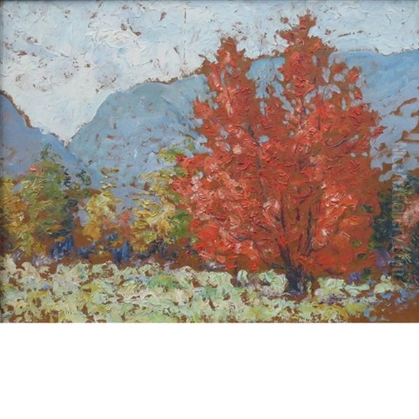 Autumn Day Oil Painting by Mary Fairchild MacMonnies Low