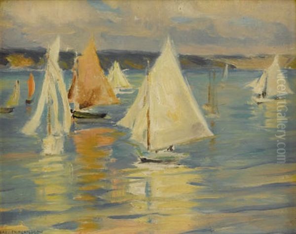 Day For Sailing Oil Painting by Mary Fairchild MacMonnies Low