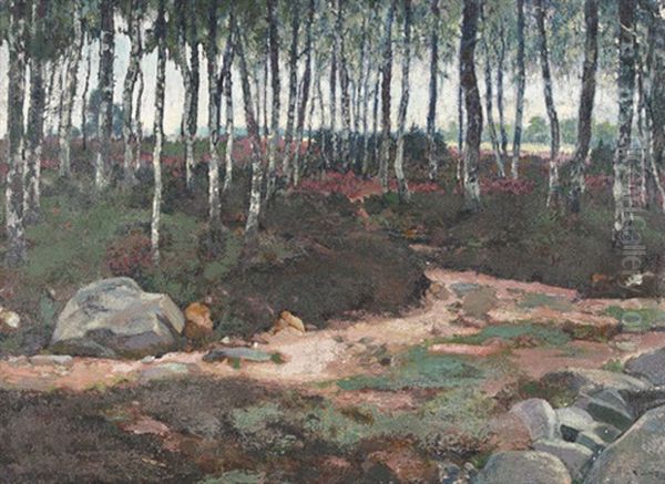 Birkenwald Oil Painting by Rudolf Loew