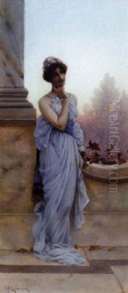 Meditation Oil Painting by Charles Frederick Lowcock