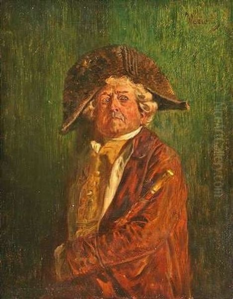 Rokokokavalier Mit Spazierstock Oil Painting by Wilhelm Loewith