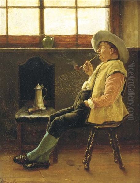 Contentment Oil Painting by Wilhelm Loewith