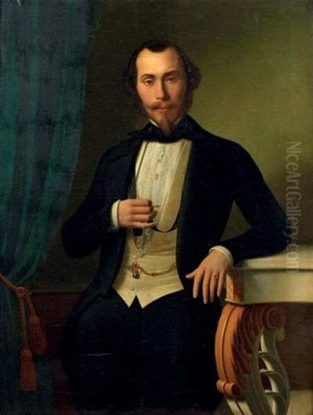 Portrait D'homme Oil Painting by Charles Antoine Joseph Loyeux