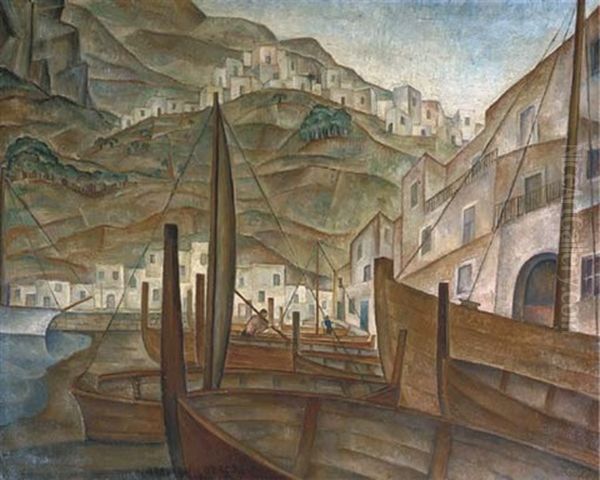 Marina Grande, Capri Oil Painting by Adriaan Lubbers