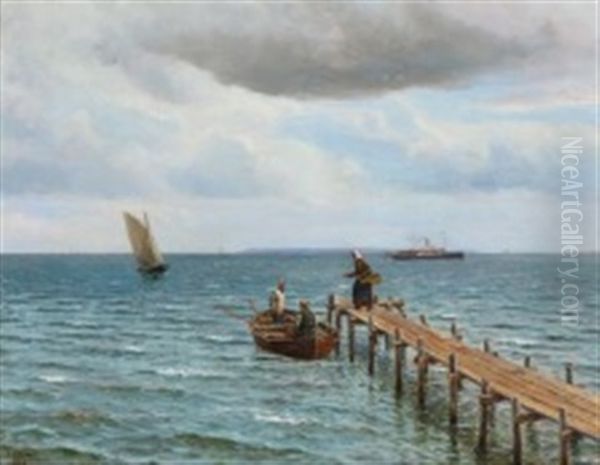 View From Snekkersten Towards The Island Of Hven Oil Painting by Holger Luebbers