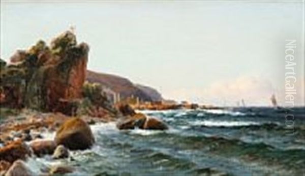 Coastal Scape From Bornholm, Denmark Oil Painting by Holger Luebbers