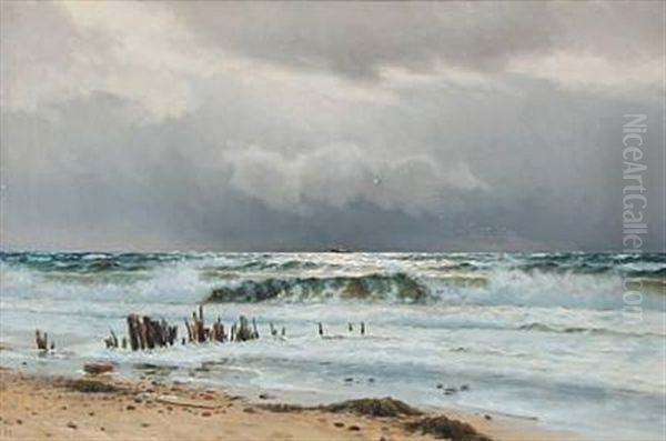 Breakers Oil Painting by Holger Luebbers