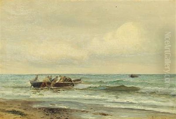 Fishemen Going Out At Sea by Holger Luebbers