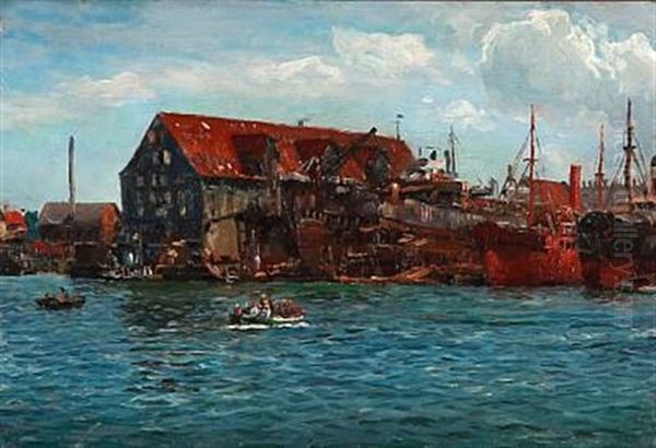 Kobenhavns Flydedok Oil Painting by Holger Luebbers