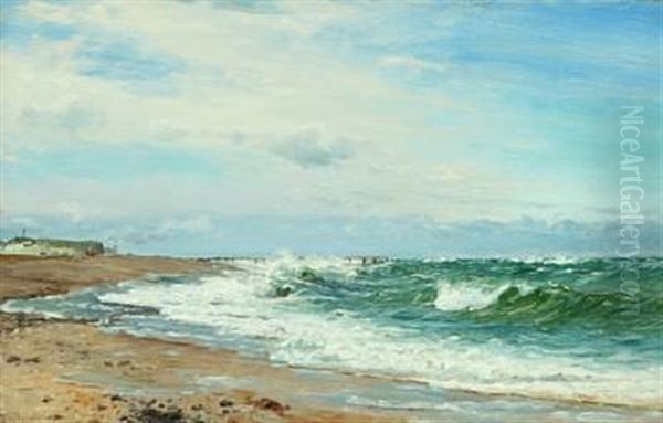 Coastal Scene Oil Painting by Holger Luebbers