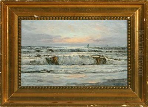 Breakers Oil Painting by Holger Luebbers