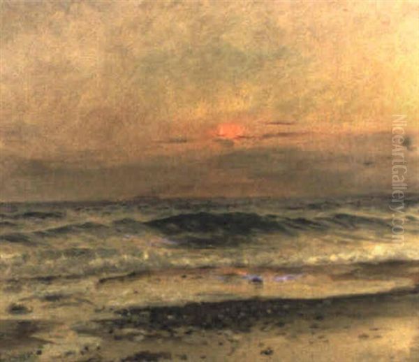 Amanecer En La Playa Oil Painting by Holger Luebbers