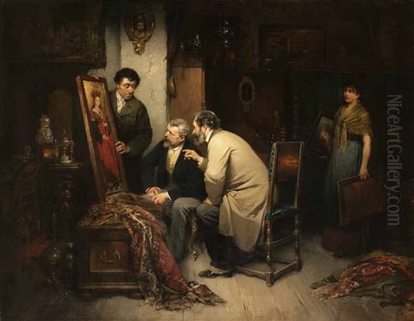 Beim Antiquitatenhandler Oil Painting by Adolf Luben