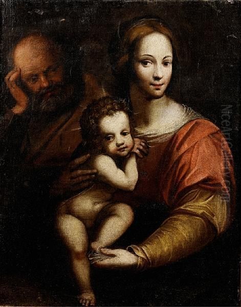 The Holy Family Oil Painting by Giovanni Battista Benvenuto