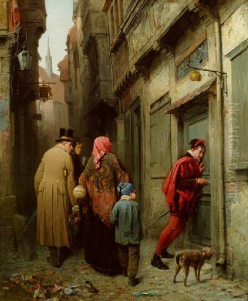 Aschermittwoch Oil Painting by Adolf Luben