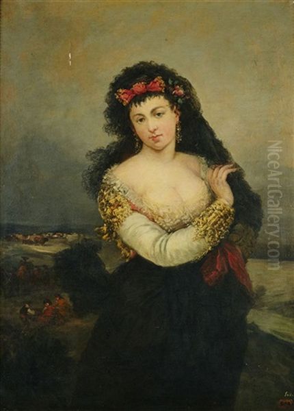 Maja Oil Painting by Eugenio Lucas Velazquez