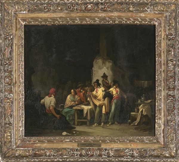 L'auberge Espagnole Oil Painting by Eugenio Lucas Velazquez